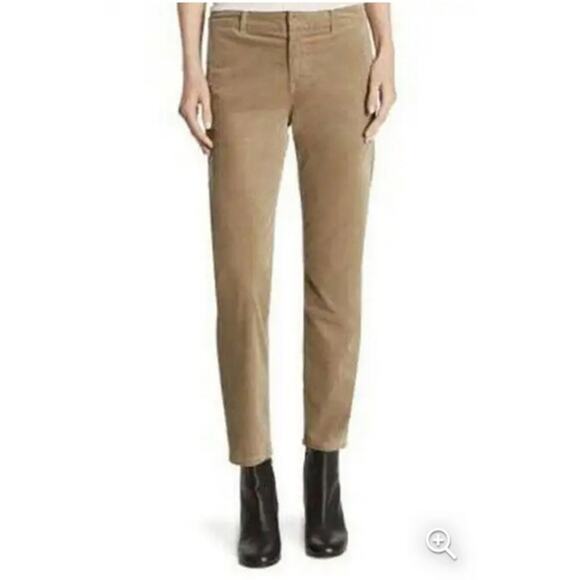 VINCE Womens Corduroy Sateen High Rise Straight Leg Ankle Chino Pant Size 4 - Picture 14 of 15